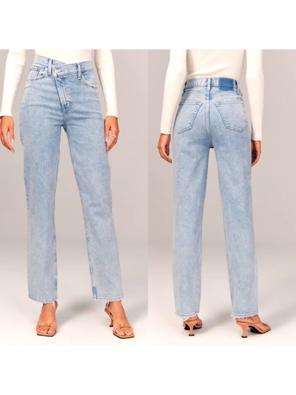 Abercrombie & Fitch Crossover Waist High Rise Straight Jeans size 28